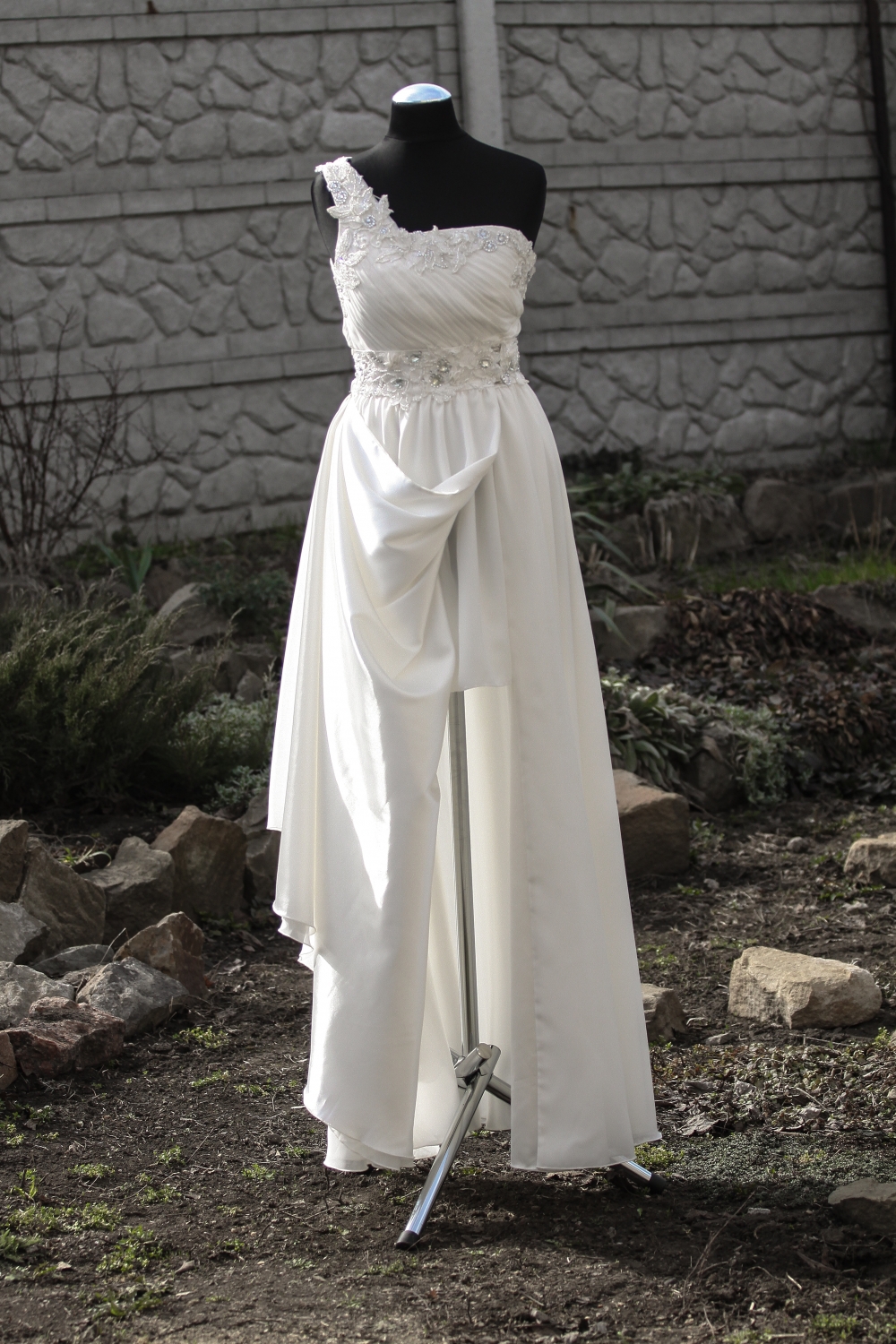 robe de soirée de mariage de style grec, robe à une épaule, robe asymétrique, robe transformateur