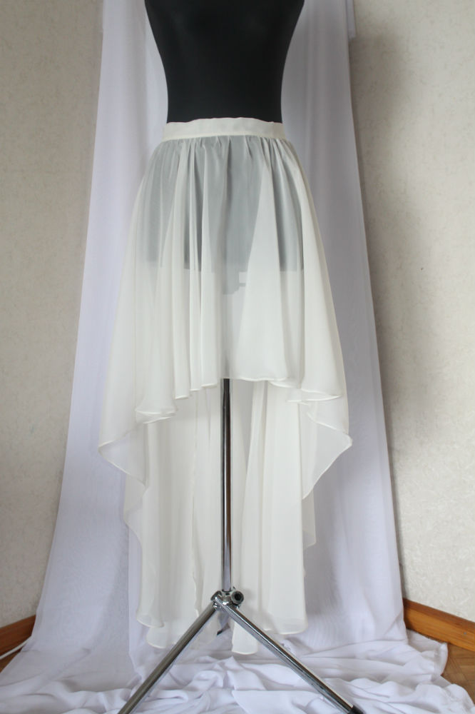 Jupe a longueur asymetrique en mousseline LILIYA ATELIER #657