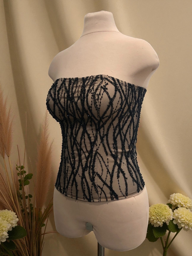Corset de Mariee en noir #1234