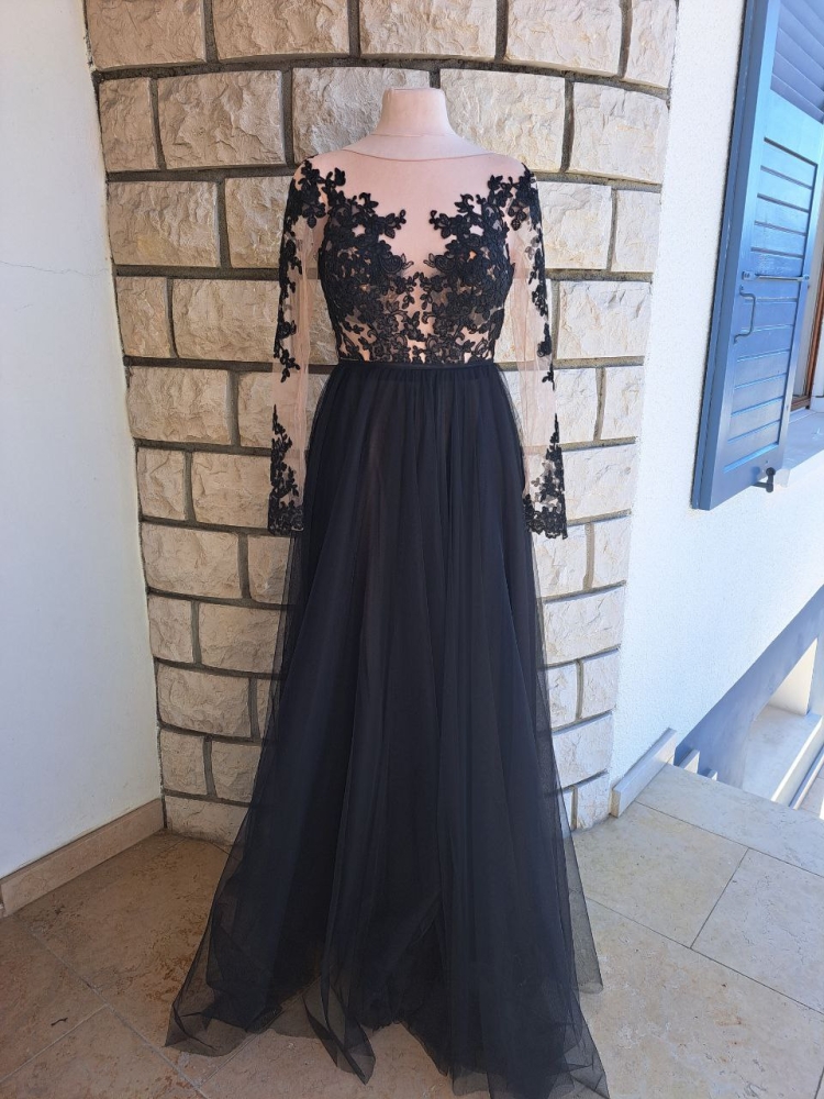 Robe de soire transformer sur mesure avec manches #1239